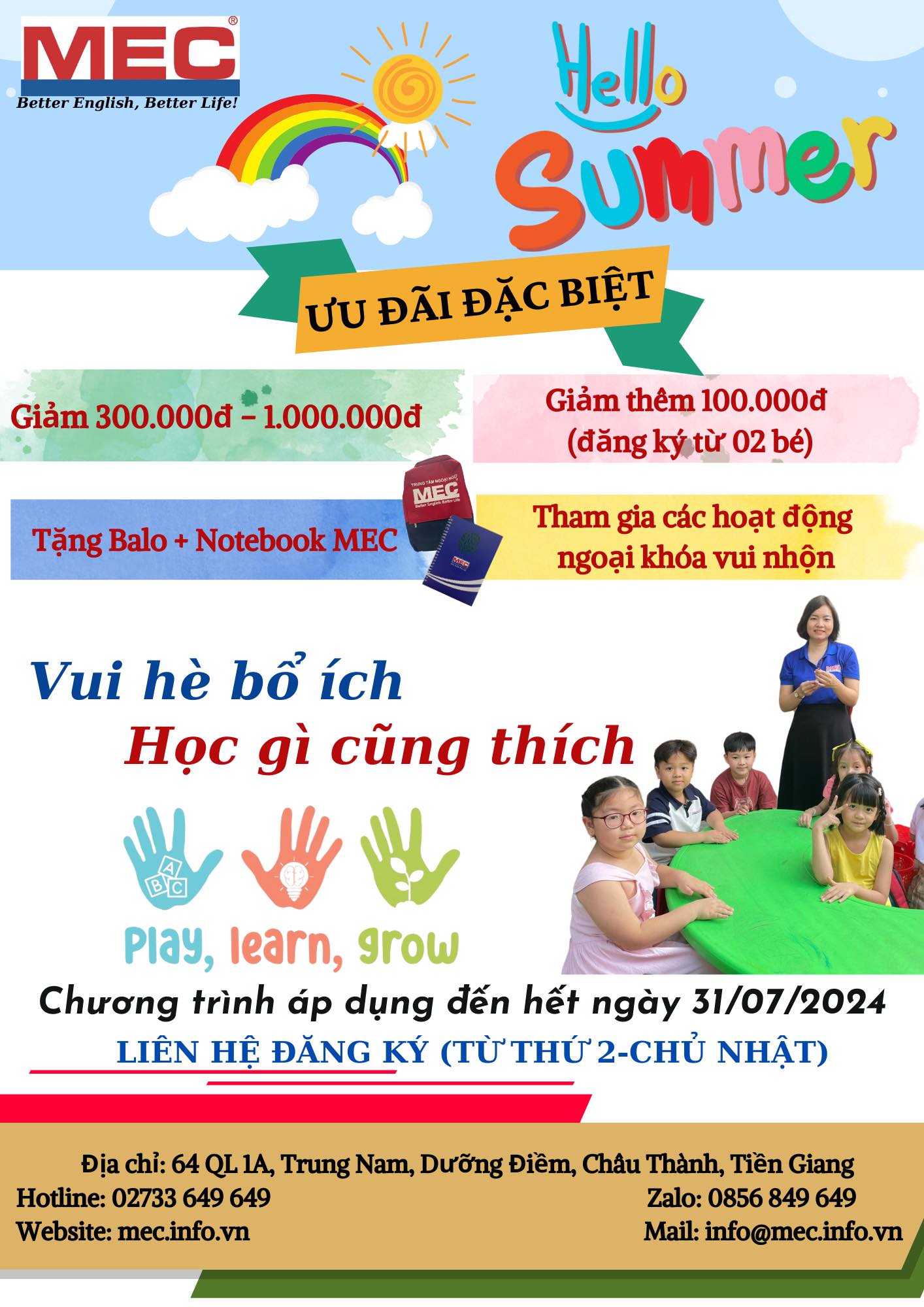 VUI HÈ BỔ ÍCH, HỌC GÌ CŨNG THÍCH