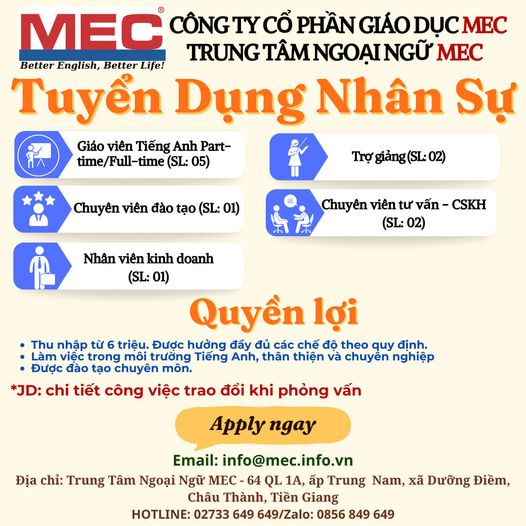 TUYỂN DỤNG NHÂN SỰ 2024